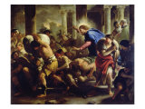 Christ Driving the Merchants from the Temple Giclee Print by Luca Giordano