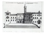 The Benediction Loggia of the Old Vatican Basilica reproduction procédé giclée par Giovanni Battista Falda