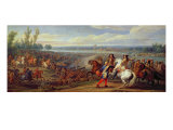 The Crossing of the Rhine, 12th June 1672 reproduction procédé giclée par Adam Frans van der Meulen