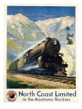 North Coast Limited in the Montana Rockies, Northern Pacific advertisement, c.1930 Giclee Print