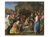 The Resurrection of Lazarus, c.1508-10 Giclée-Druck von Jacopo Palma