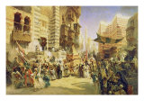 The Handing Over of the Sacred Carpet in Cairo, 1876 Giclee Print by Konstantin Egorovich Makovsky