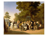 Politicians in the Tuileries Gardens, 1832 reproduction procédé giclée par Louis Leopold Boilly
