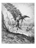 Don Quixote and the Windmills, from 'Don Quixote de la Mancha' by Miguel Cervantes reproduction procédé giclée par Gustave Dore