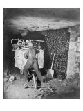 Interior of Catacombs, Paris, 1861 Giclee Print by Paul Nadar
