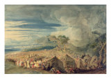 Moses Dividing the Waters of the Red Sea Giclee Print by John Martin