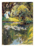 Dans le jardin Reproduction procédé giclée par Sir Hubert von Herkomer