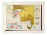 Poster Advertising the Sixth Exhibition of Automobile Club de France Giclée-Druck von Privat Livemont