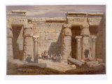 Temple of van Medinet, Thebes, 1874 Giclee Print by Carl Friedrich Heinrich Werner