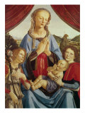 The Virgin and Child with Two Angels, c.1470's Giclee Print by Andrea del Verrocchio