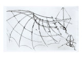 Diagram of a Mechanical Wing, 1488-89 reproduction procédé giclée par Leonardo da Vinci 
