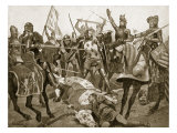 Battle of Poitiers, 19th September 1356, Illustration 'Hutchinson's Story of British Nation' Giclee Print by Richard Caton Woodville