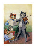 The Mewsical Family Giclee Print by Louis Wain
