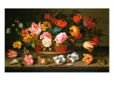Basket of Flowers, 1625 Reproduction procédé giclée par Balthasar van der Ast