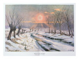 Annular Eclipse of the Sun, Illustration from 'L'Univers Et L'Humanite' by H. Kraemer reproduction procédé giclée par W. Kranz