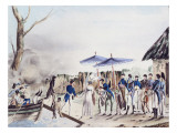 Rose de Freycinet and her Husband Arriving at Diely, Timor Giclee Print by Jacques Etienne Victor Arago