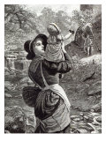 Home from Market, from 'Leisure Hour', 1888 reproduction procédé giclée par Arthur Hughes
