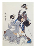 Two Female Figures Giclee Print by Utamaro Kitagawa 