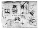 Hydraulic Devices Lámina giclée por Leonardo da Vinci Hydraulic Devices Lámina giclée por Leonardo da Vinci