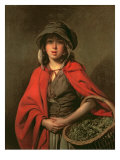 The Watercress Girl reproduction procédé giclée par Johann Zoffany