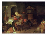 The Alchemist's Workshop Giclee Print by David Ryckaert III