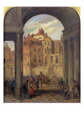 Foregate, Strand, Entrance to Boswell Court - Demolished for the Site of the New Law Courts, 1868 Giclee Print by Robert Thomas Landells