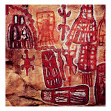Prehistoric Rock Painting from the Songhai Dogon Region, Mali, Africa, Photographic Print