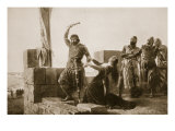 Alonso De Guzman Throws His Dagger to Don Juan, Allowing Him to Kill His Son Giclee Print by Salvador Martinez Cubells