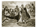 Ethelred the Unready Embarking for Normandy, Illustration 'Hutchinson's Story of British Nation' Giclee Print by Ernest Prater