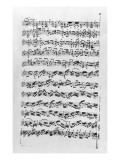 Copy of 'Partita in D Minor for Violin' by Johann Sebastian Bach Giclee-trykk av Anna Magdalena Bach