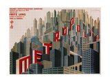 Metropolis, French Movie Poster, 1926 - Giclee Baskı