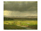 Landscape with Dresden in the Distance, 1830 Giclee Print by Heinrich Stuhlmann