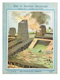 The Siege of Bourges During the Invasion of Gaul by Julius Caesar Giclee Print by Frederic Regamey