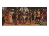 The Flagellation, Detail of the Predella Panel from the Altarpiece of the Trinity with Madonna and  Giclee Print by Luca Signorelli