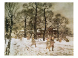 Winter in Kensington Gardens from 'Peter Pan in Kensington Gardens' by J.M. Barrie, 1906 reproduction procédé giclée par Arthur Rackham