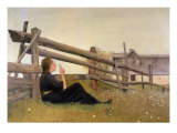 June, Girl Blowing Dandelion Seeds, 1899 Giclee Print by Laurits Andersen Ring