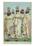 Parisian Ladies in Winter Dresses for 1800, 1799 reproduction procédé giclée par James Gillray