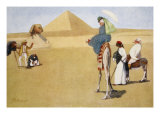 Posing at the Pyramids, from 'The Light Side of Egypt', 1908 Giclee Print by Lance Thackeray