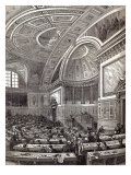 The French Chamber of Peers, from The Illustrated London News, 1st February 1845 Giclee Print by Edouard Renard
