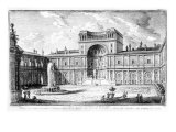 The Belvedere Court in the Vatican Rome Reproduction procédé giclée par George Vertue