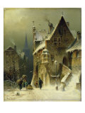 A Small Town in the Rhine Giclee Print by August Schlieker
