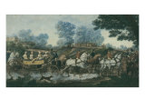 Hunt Meeting, engraved by Philibert Louis Debucourt Giclee Print by Antoine Charles Horace Vernet
