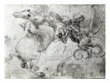 Battle between a Rider and a Dragon, c.1482 Giclee Print by Leonardo da Vinci 