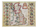 Britain As It Was Devided In The Tyme of the Englishe Saxons especially during their Heptarchy Giclee Print by John Speed