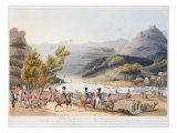 Fording of the River Mondego, engraved by C. Turner, 21st September 1810 Giclee Print by Thomas Staunton St. Clair