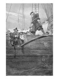 Walking the Plank, engraved by Anderson Giclee Print by Howard Pyle