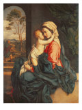 The Virgin and Child Embracing reproduction procédé giclée par Sassoferrato (Giovanni Battista Salvi) 