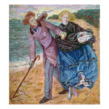 Writing on the Sand Giclee Print by Dante Charles Gabriel Rossetti