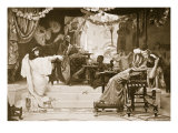 Esther Denouncing Haman, Illustration from 'Hutchinsons History of the Nations', C.1910 reproduction procédé giclée par Ernest Normand