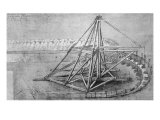 Excavating Machine, from Codex Atlanticus, 1478-1518 reproduction procédé giclée par Leonardo da Vinci 